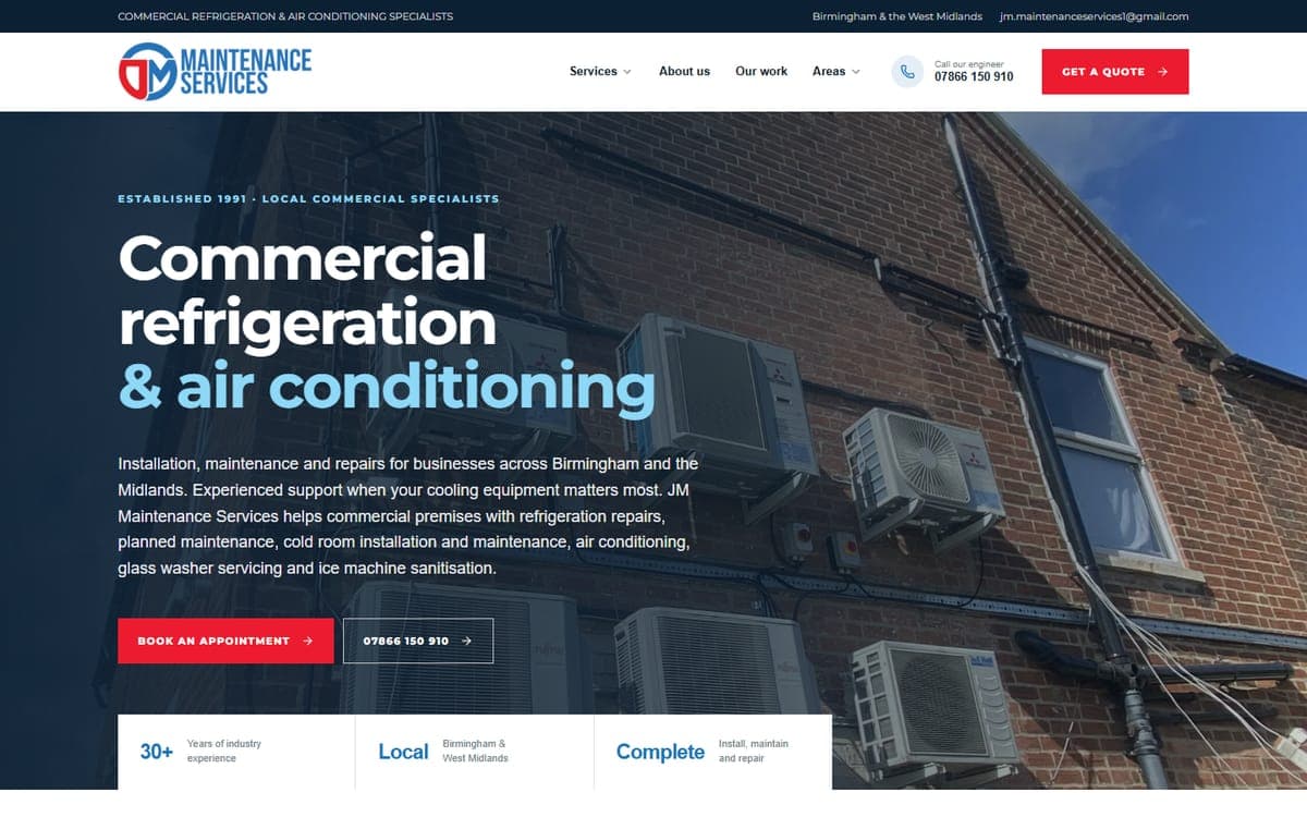 JM Maintenance website