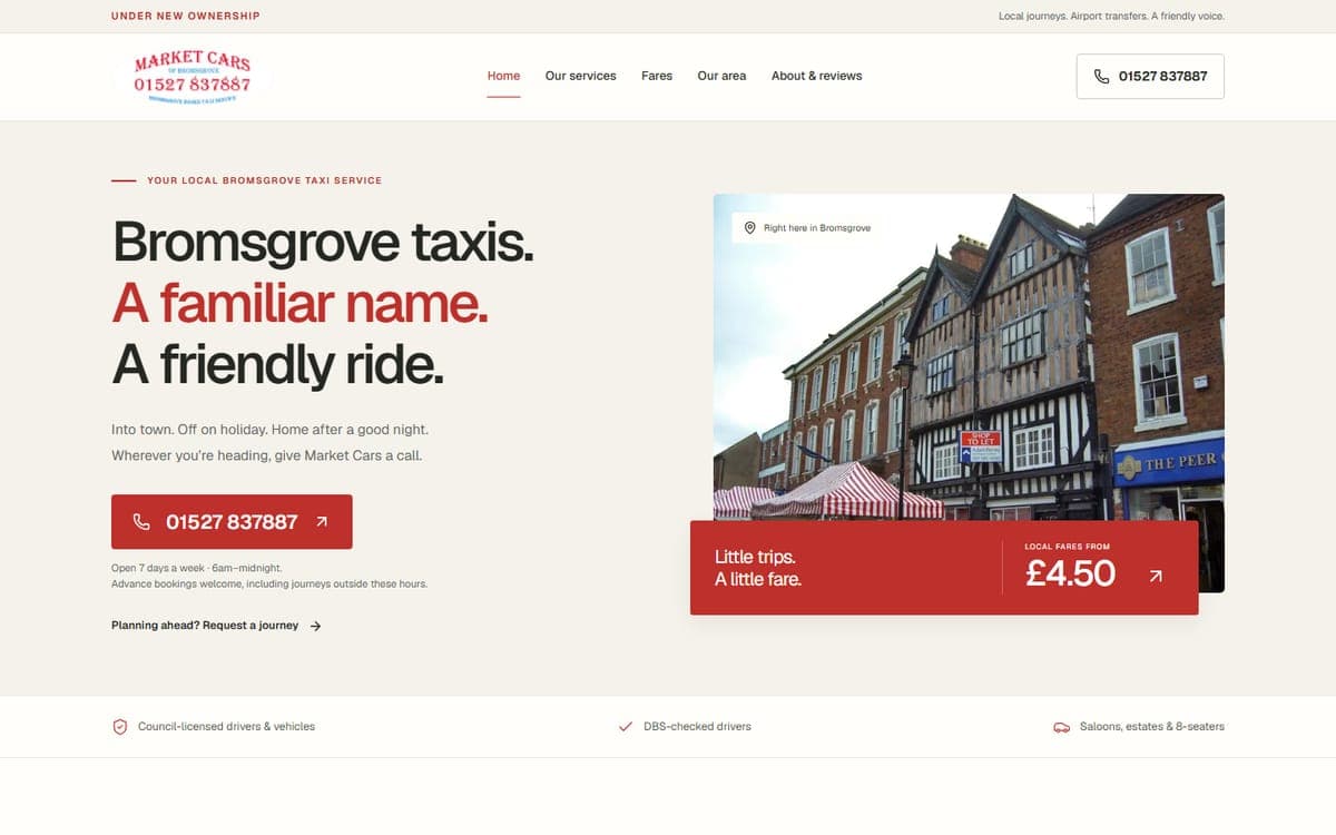 Market Cars website